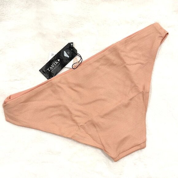 NWT Tavik Ali Full Swim Bottom Glossy Pique Desert Clay - Medium - Picture 6 of 8